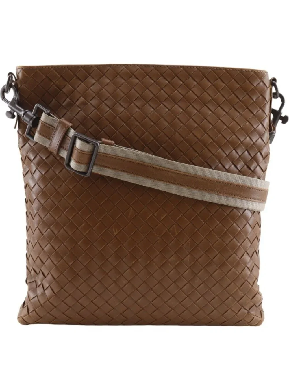 Bottega Veneta Intrecciato Leather Brown Shoulder Bag